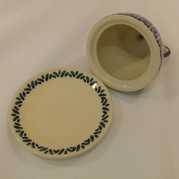 Polish Dish Wear Small Lady Covered Dish With Painted Flowers - Picture 3 of 7